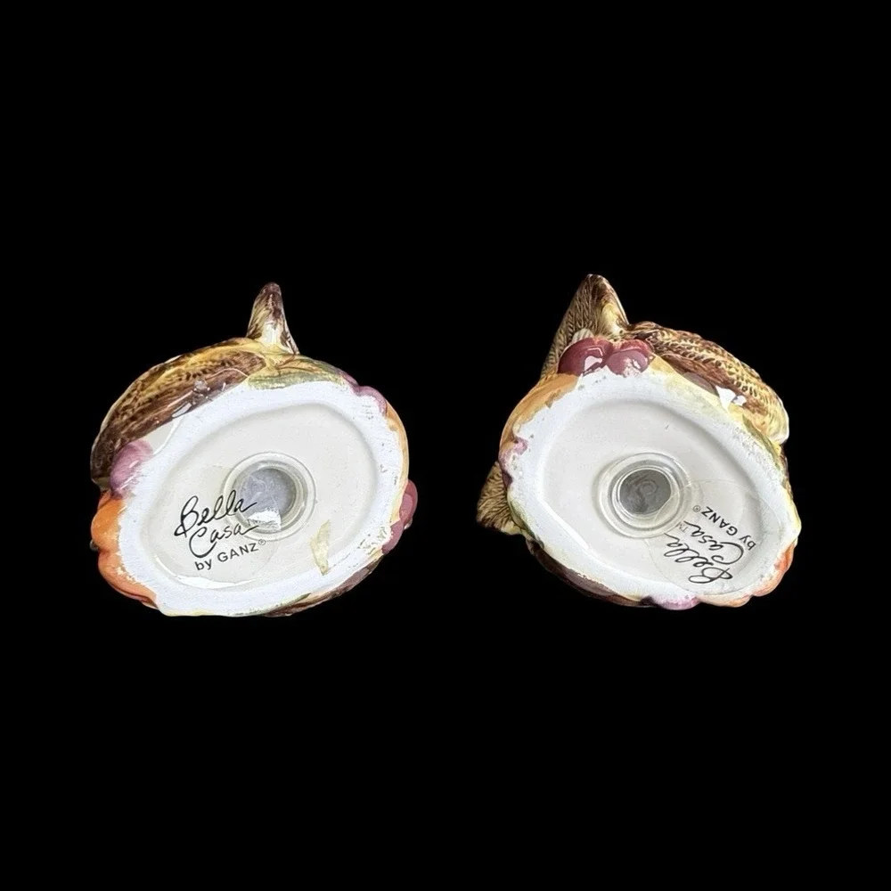 BELLA CASA‎ By Ganz Turkey Salt & Pepper Shakers Thanksgiving Decor